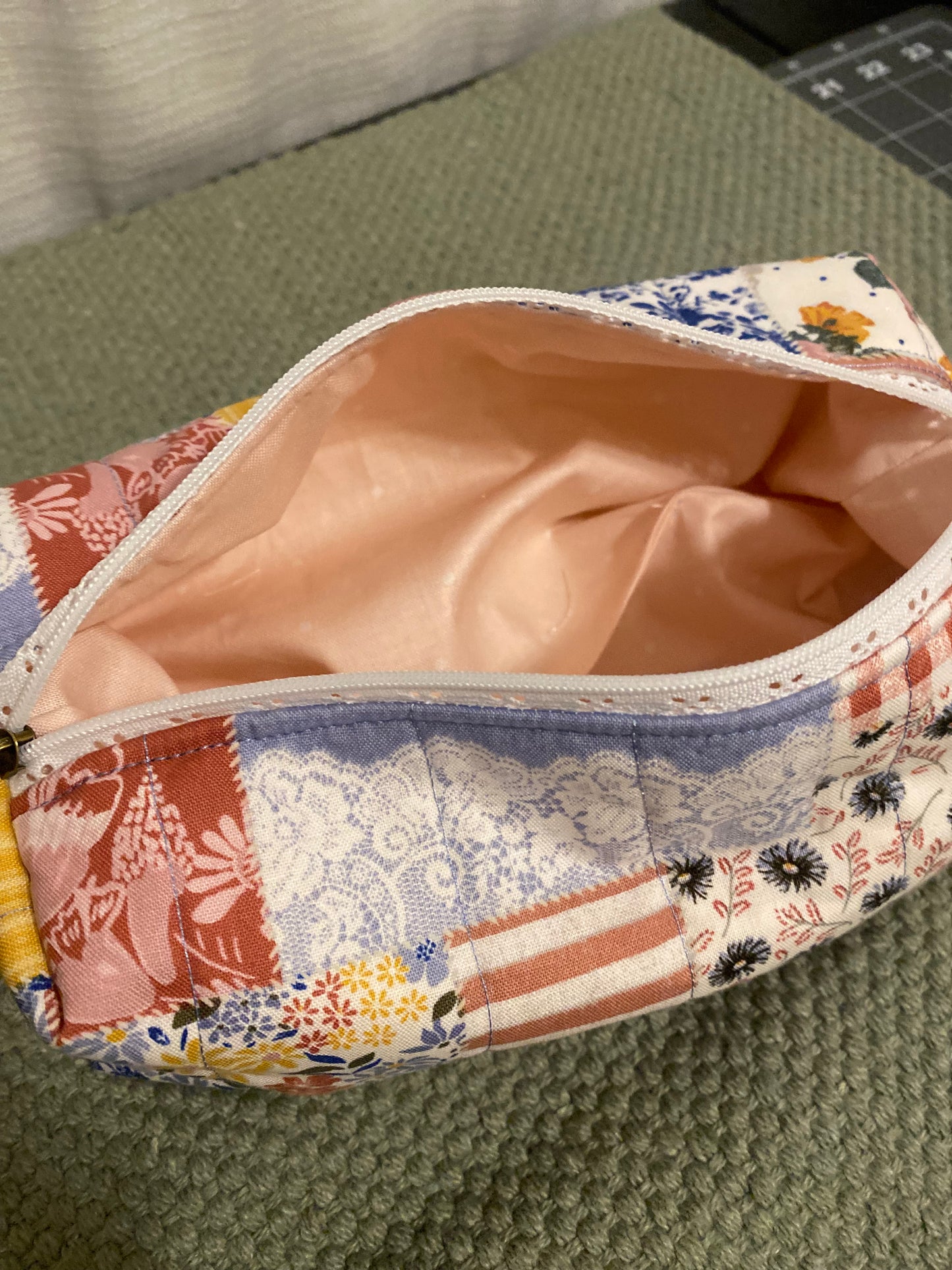 Patchwork Quilted Pouch-Large