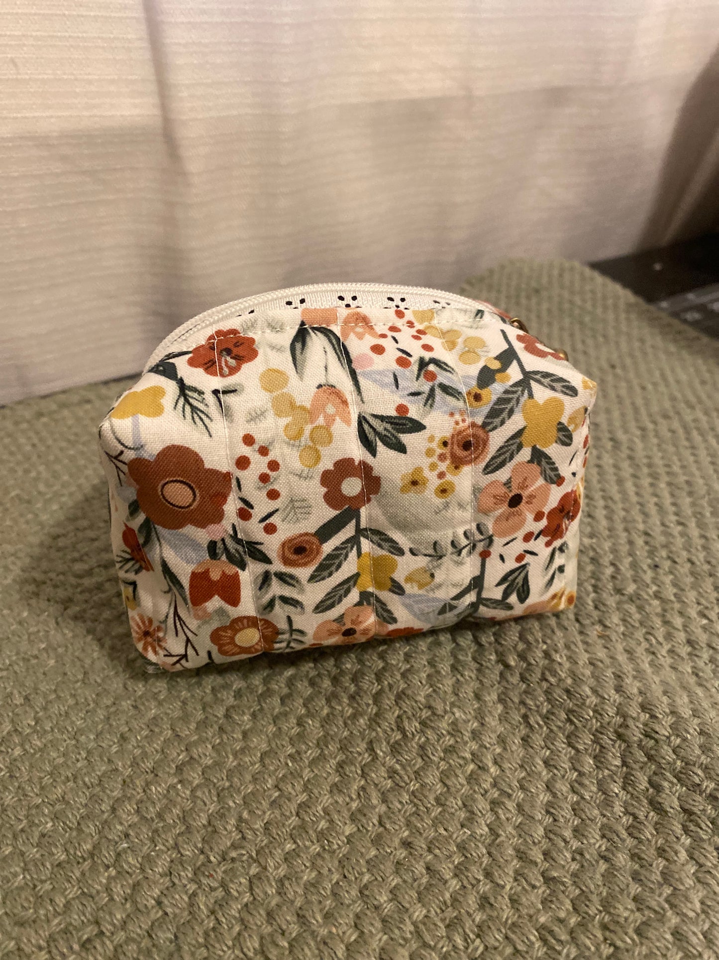 Moody Floral Quilted Pouch-Large