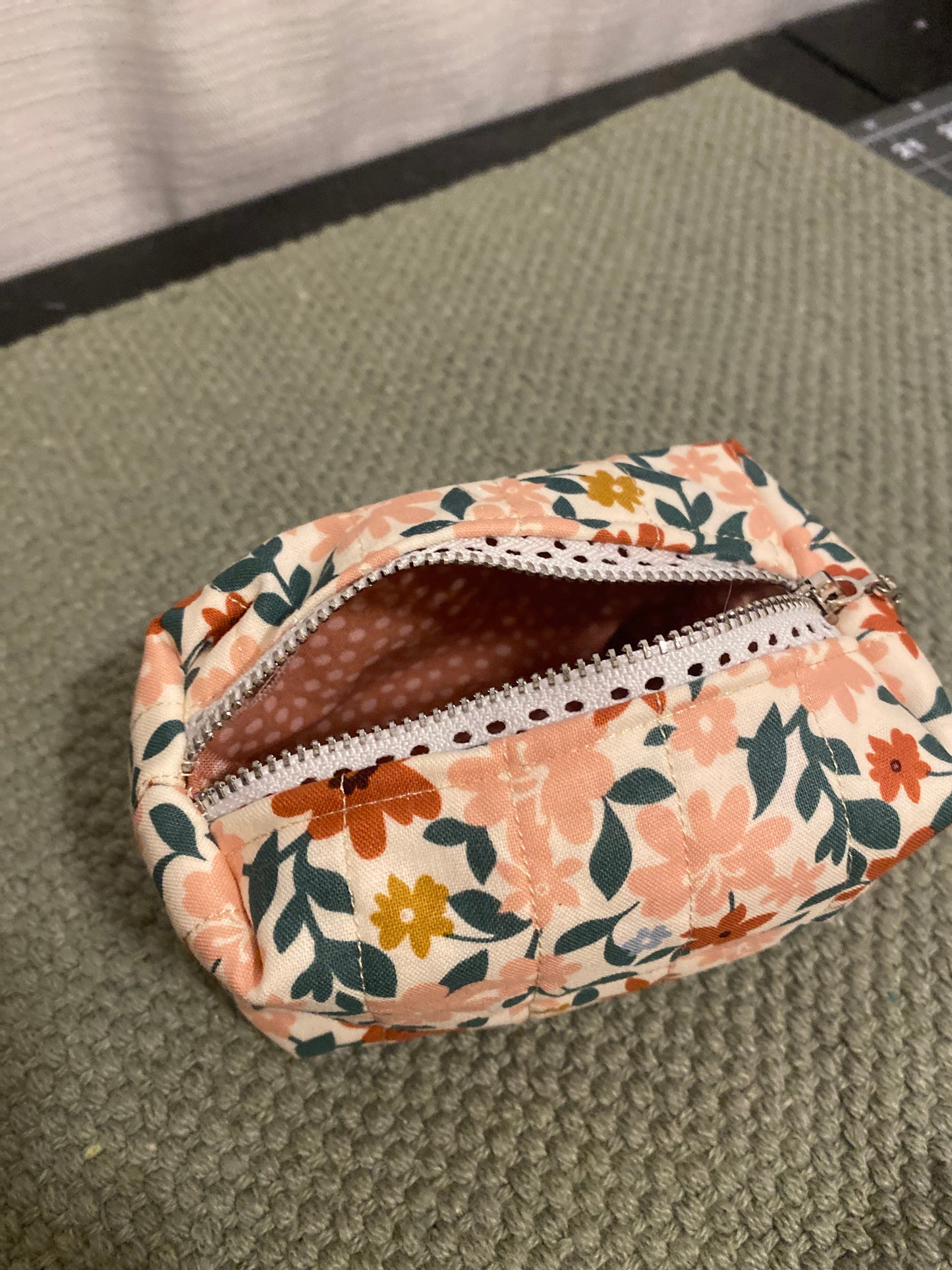 Summer Floral Quilted Pouch-Small