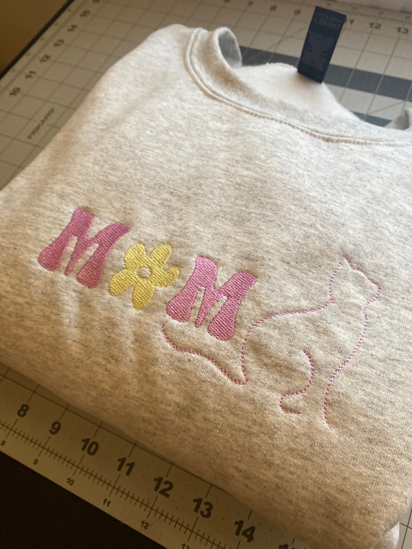 Flower Cat Mom Crewneck