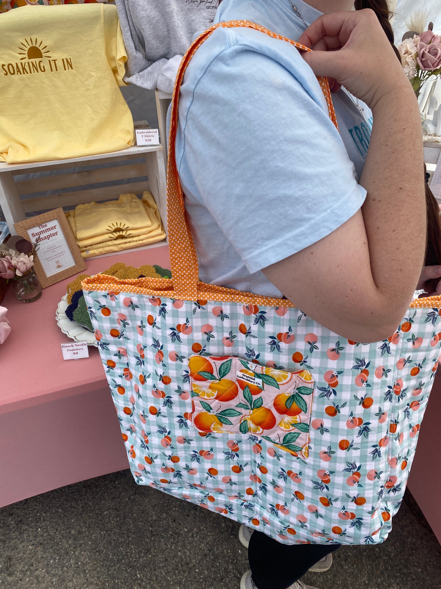 Summer Peaches Everyday Tote Bag