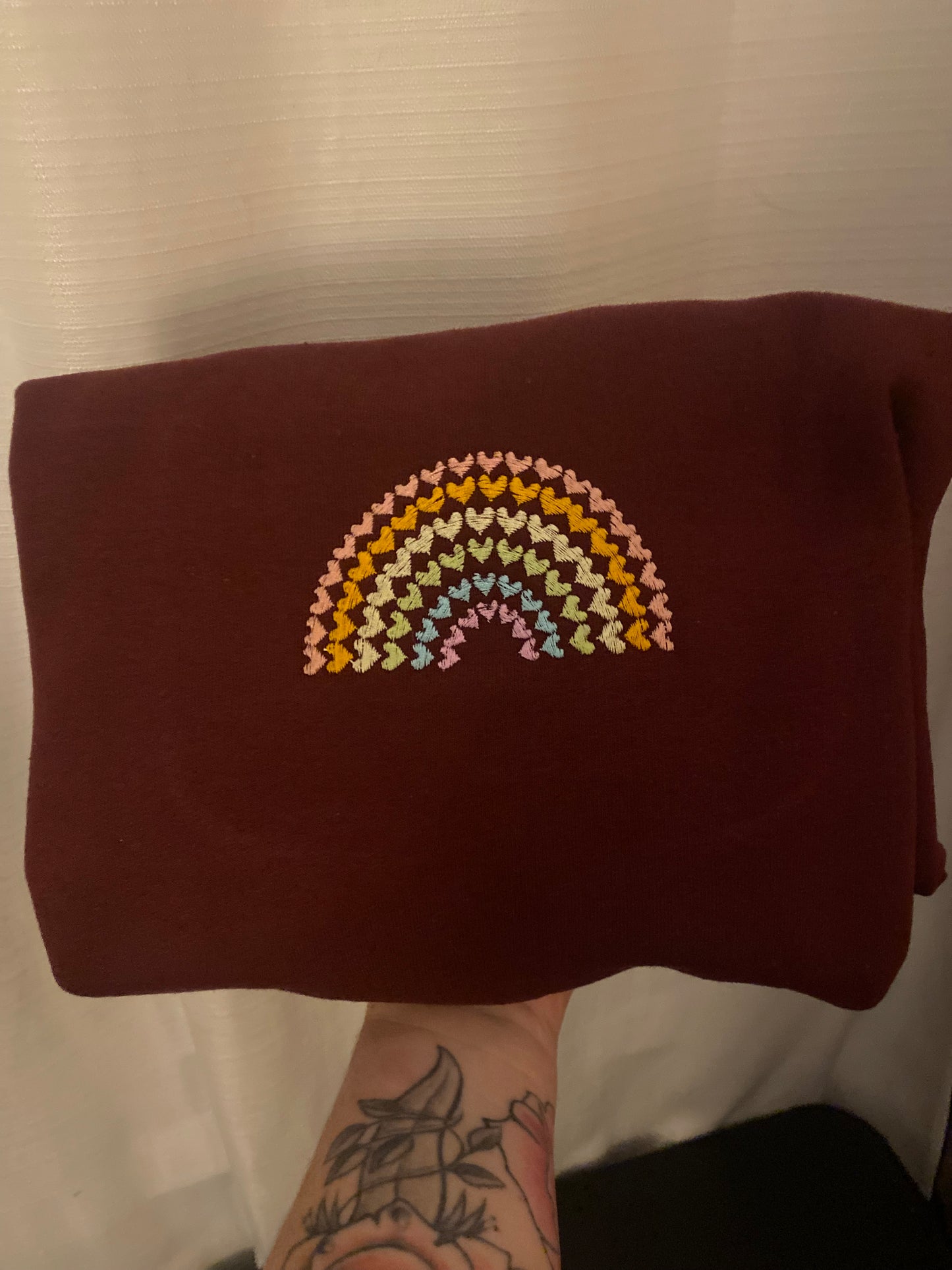 Rainbow Hearts Crewneck