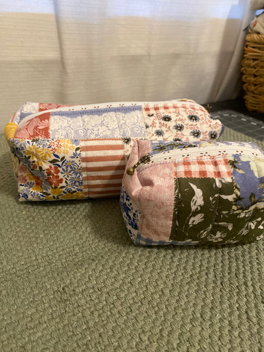 Patchwork Quilted Pouch-Large