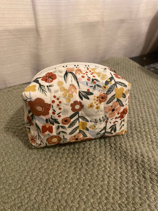 Moody Floral Quilted Pouch-Small