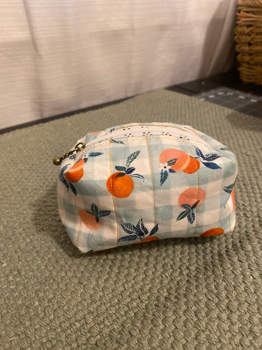 Just Peachy Quilted Pouch-Small