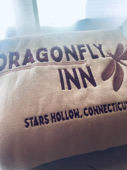 Dragon Fly Inn Embroidered Crewneck