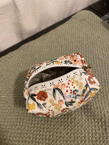 Moody Floral Quilted Pouch-Large