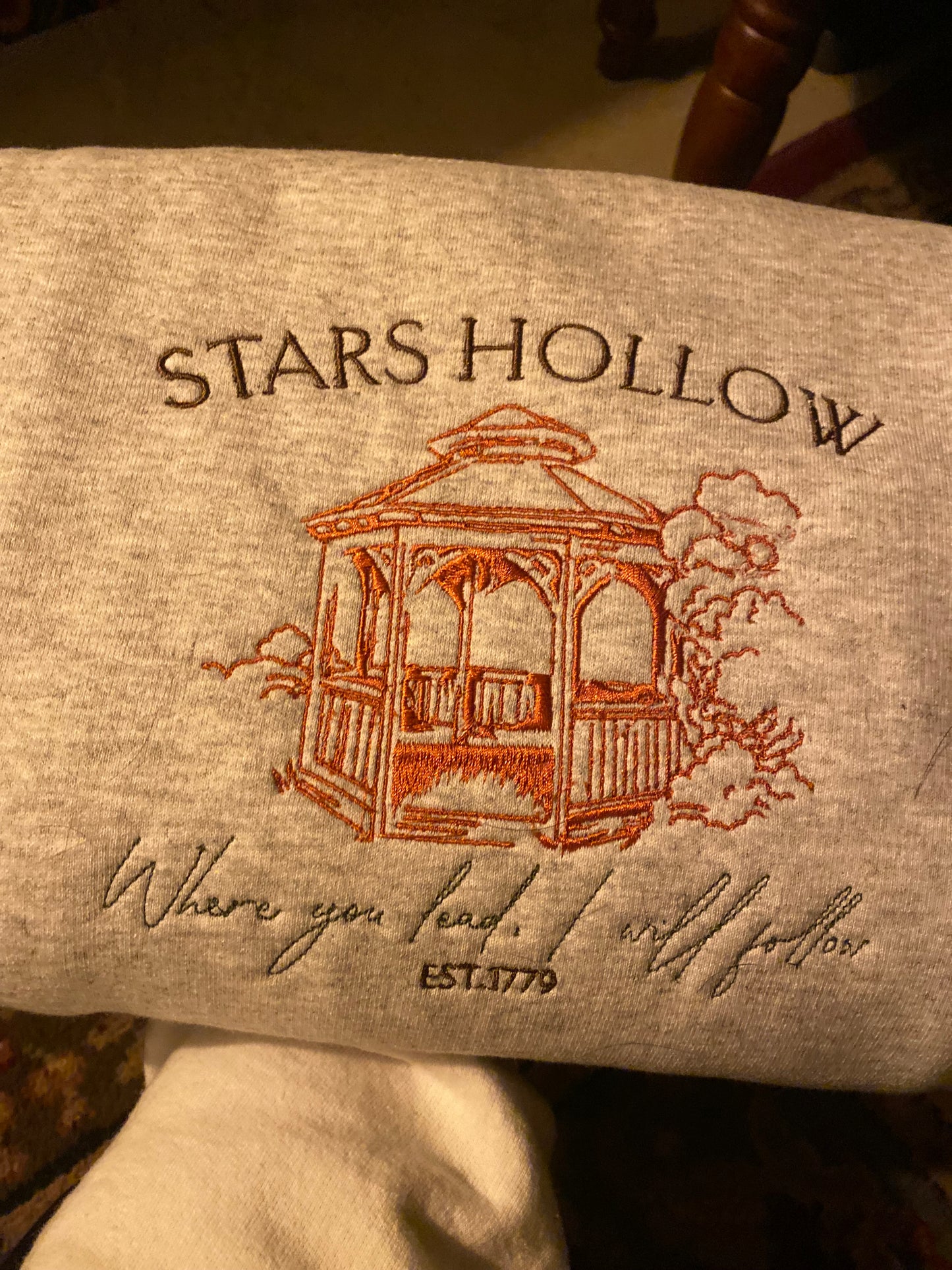 Stars Hollow Embroidered Crewneck
