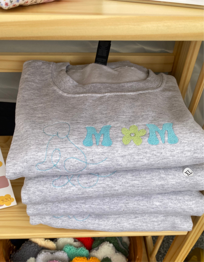 Flower Dog Mom Crewneck