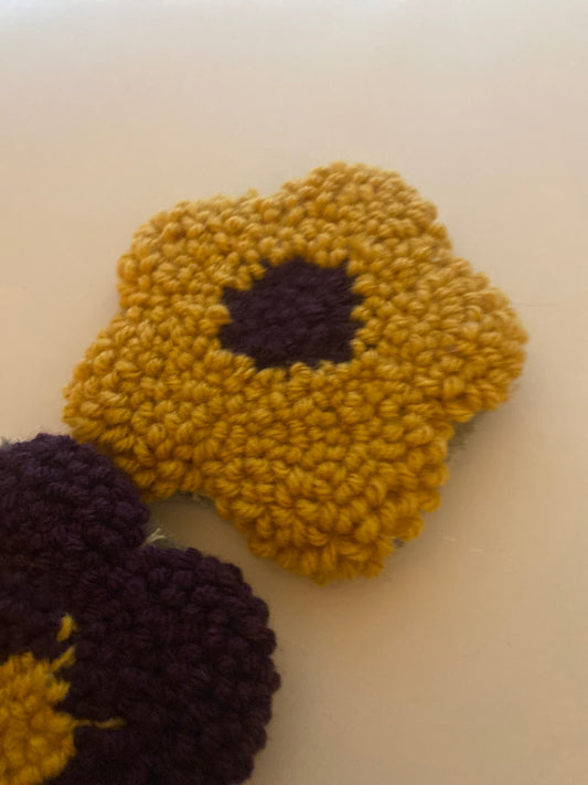 Dark Yellow and Purple