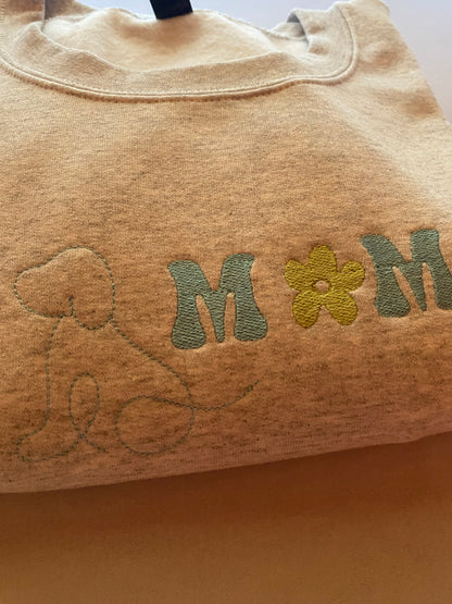 Flower Dog Mom Crewneck