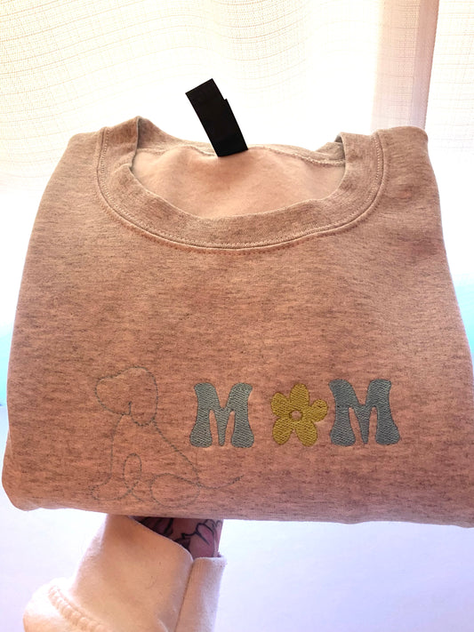 Flower Dog Mom Crewneck