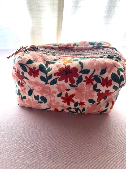 Summer Floral Quilted Pouch-Small