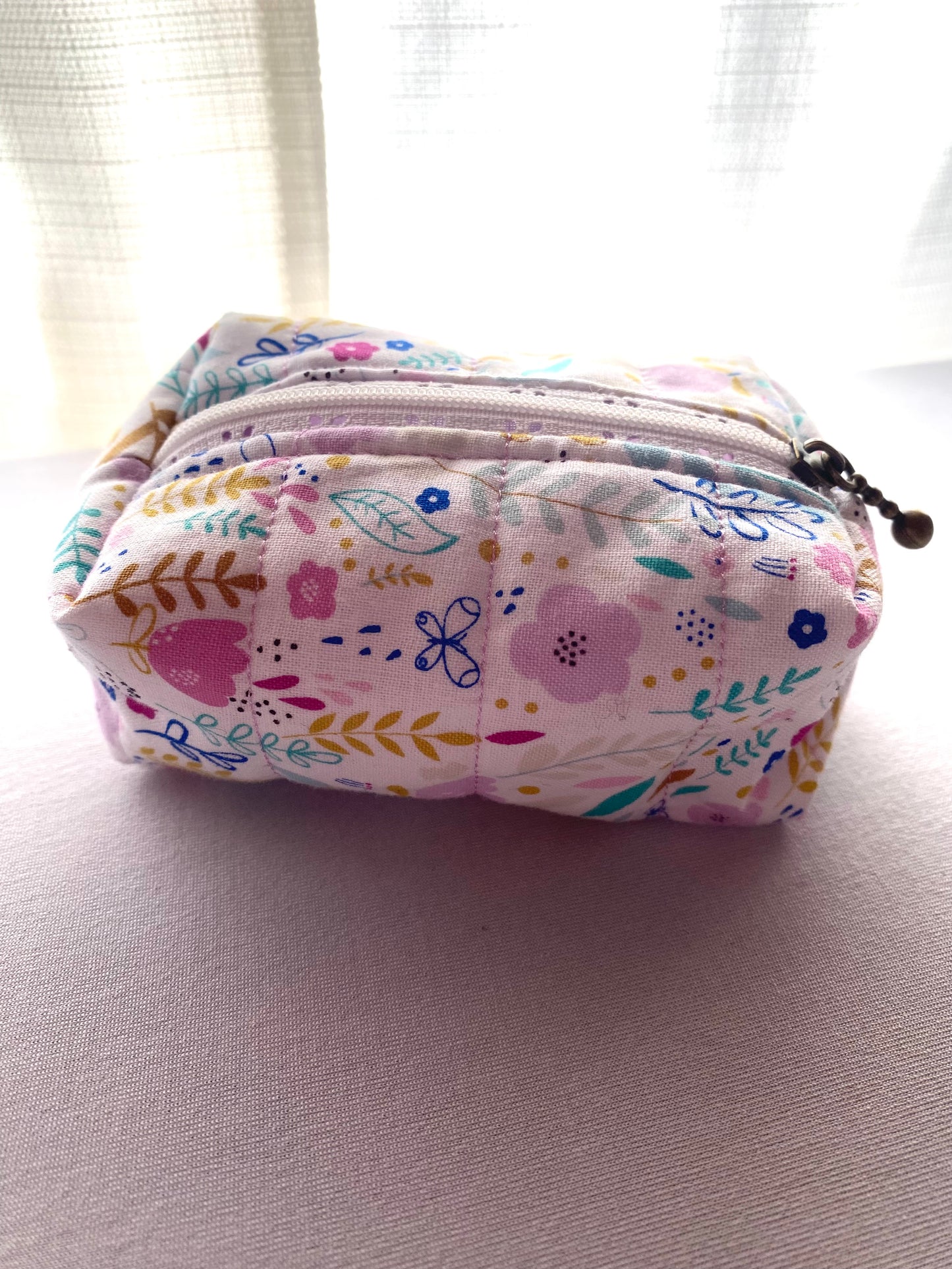 Pastel Floral Quilted Pouch