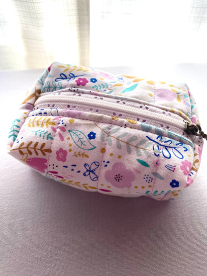 Pastel Floral Quilted Pouch