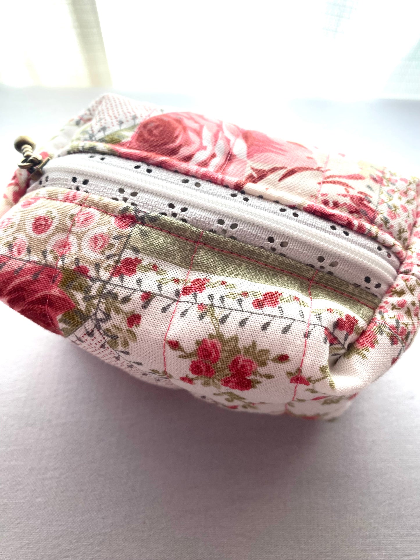 Garden Rose Quilted Pouch