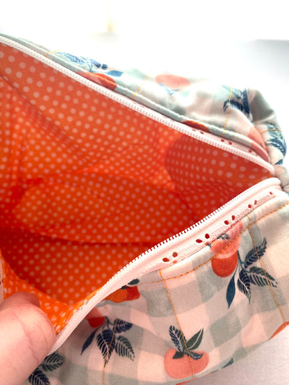 Just Peachy Quilted Pouch