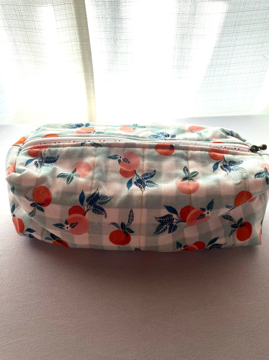 Just Peachy Quilted Pouch-Large