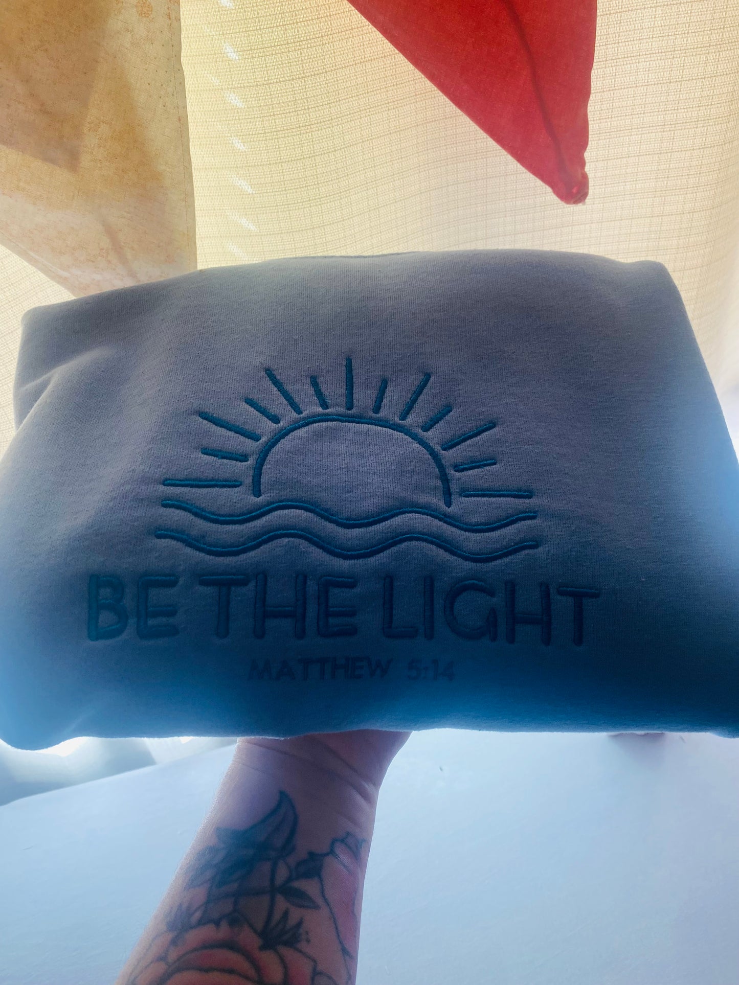 Be the Light Embroidered Crewneck