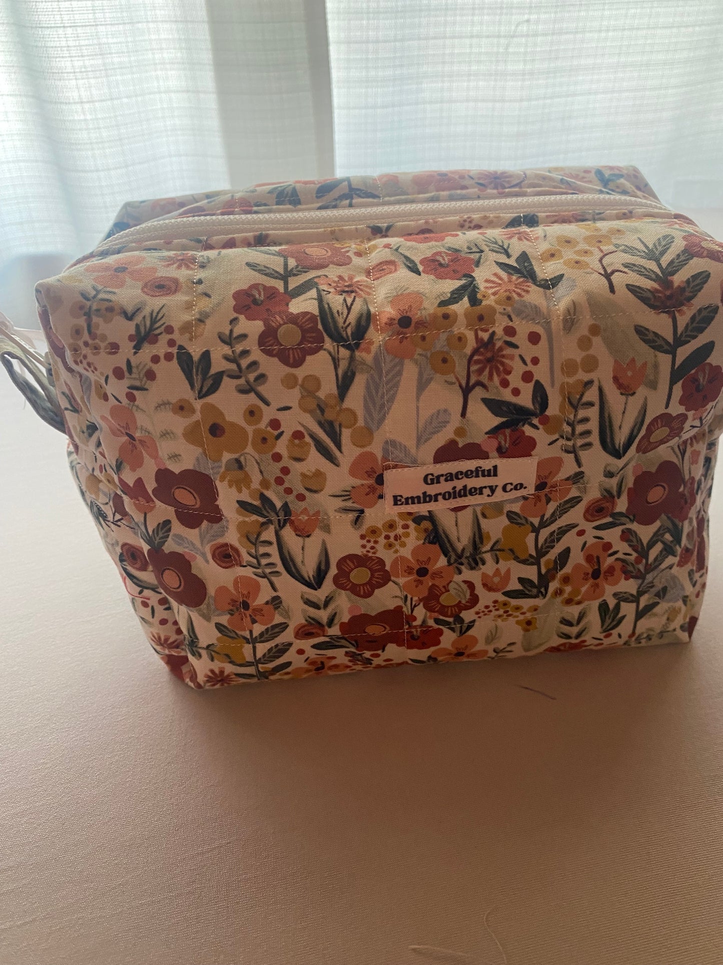 Fall Floral Quilted Pouch