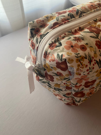 Fall Floral Quilted Pouch