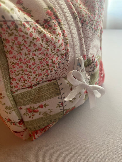Garden Rose Quilted Pouch
