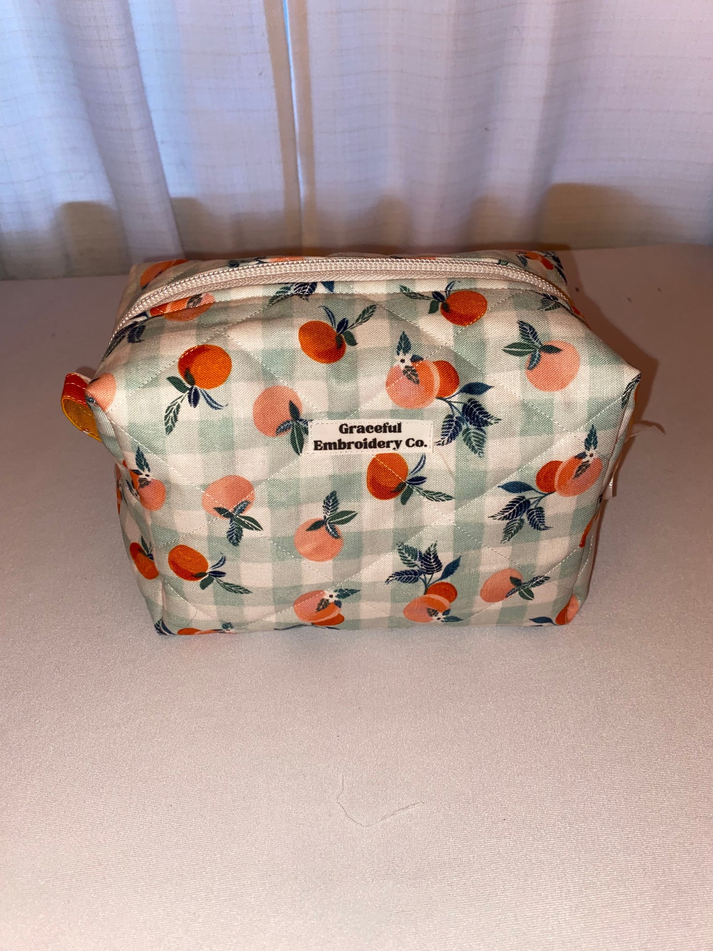 Just Peachy Quilted Pouch