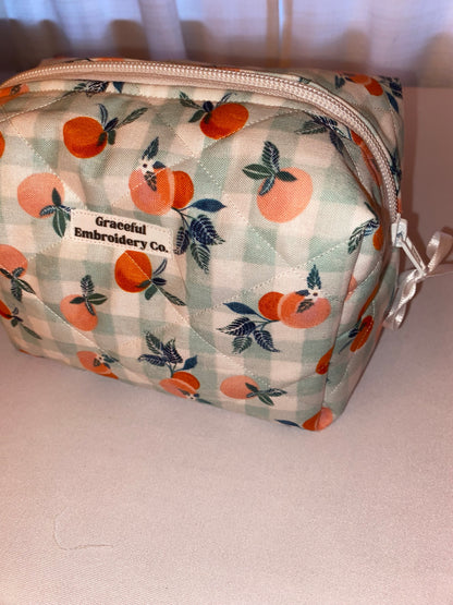 Just Peachy Quilted Pouch