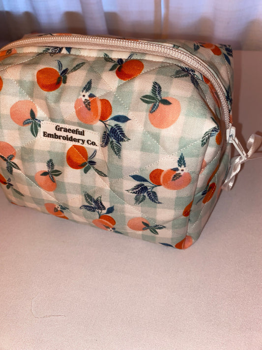 Just Peachy Quilted Pouch