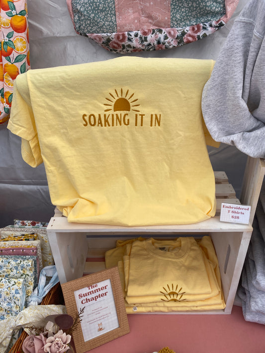 Soaking in the Sun Embroidered T-Shirt