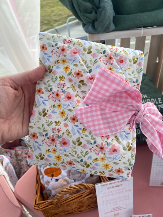 Pink Meadows Book Sleeve | Floral Book & Kindle Sleeve