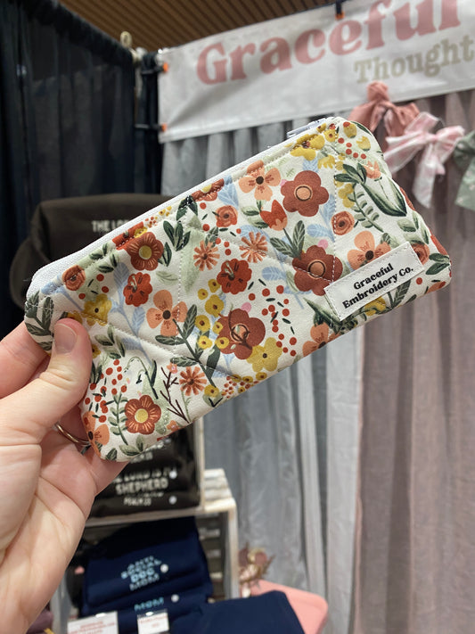 Fall Floral Pencil Pouch