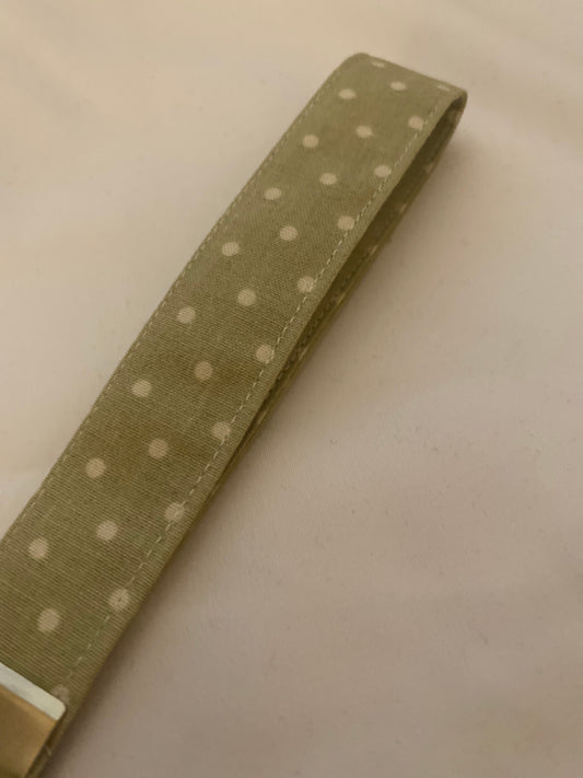 Green Polka Dots Keychain
