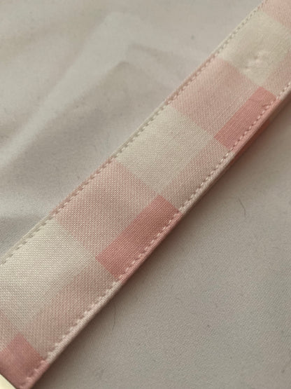 Pink Gingham Wristlet